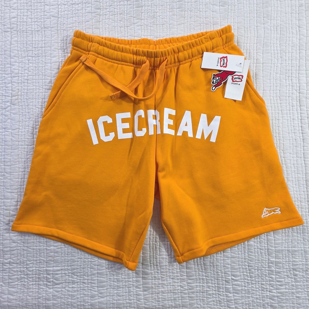 NWT Ice Cream Billionaire Boys Club Marigold Orange Running Dog Sweat Shorts M